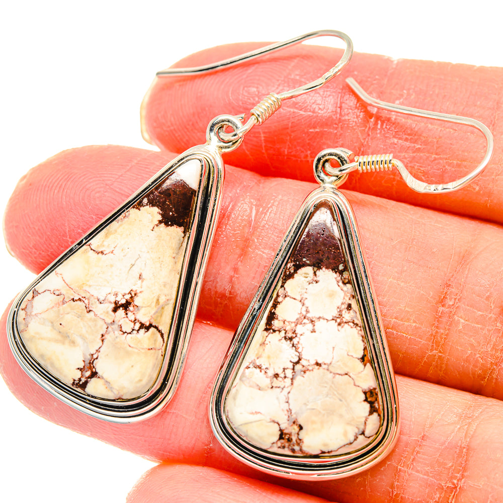 Wild Horse Jasper Earrings handcrafted by Anasilvercos - EARR422904