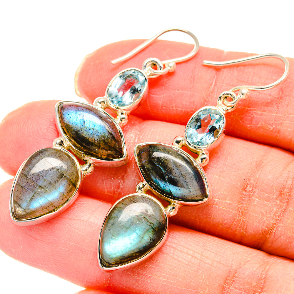 Labradorite Earrings handcrafted by Anasilvercos - EARR422906