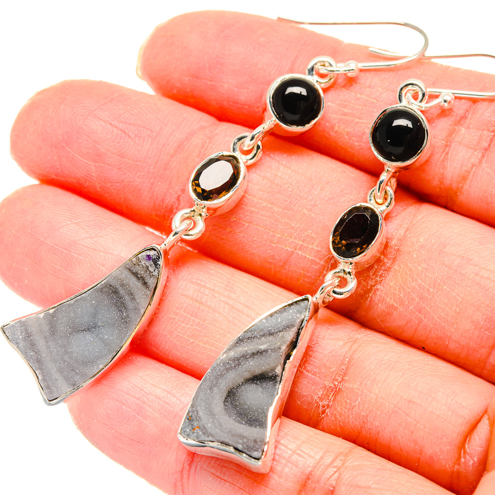 Desert Druzy Earrings handcrafted by Anasilvercos - EARR422915