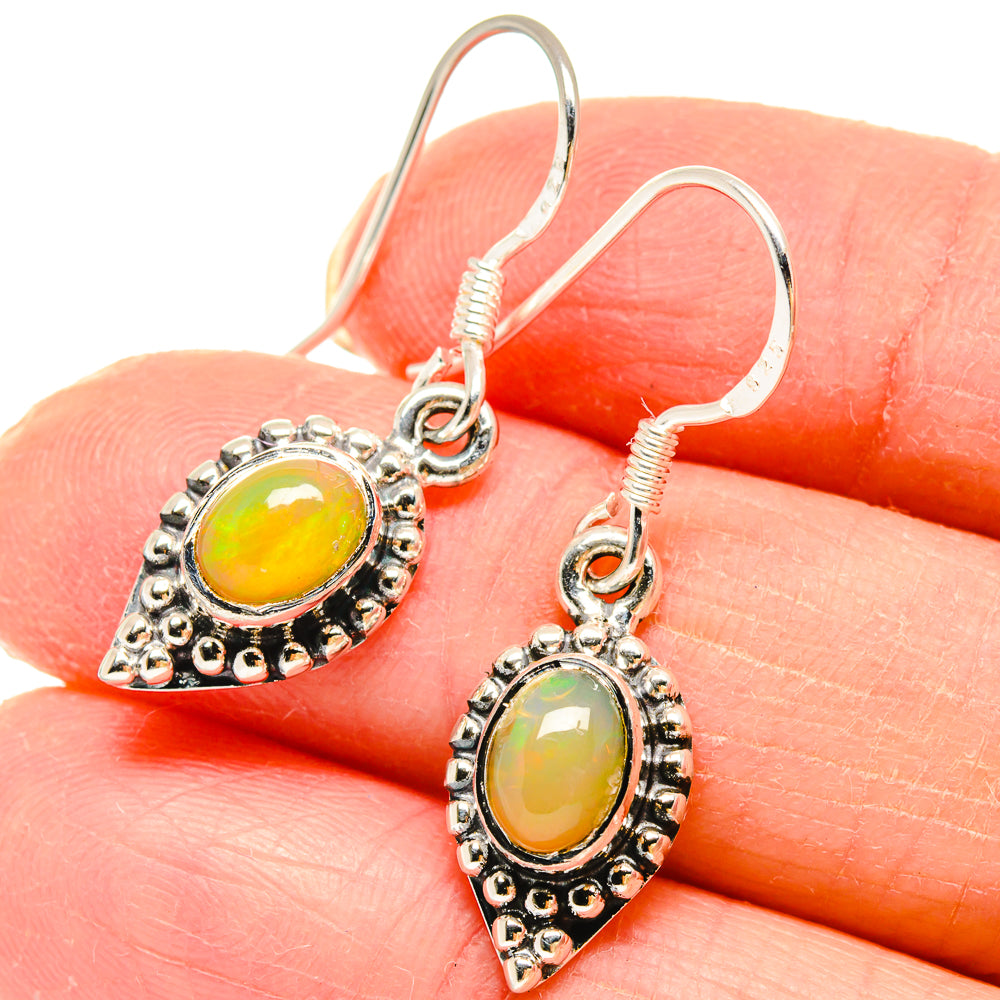 Ethiopian Opal Earrings handcrafted by Anasilvercos - EARR422921