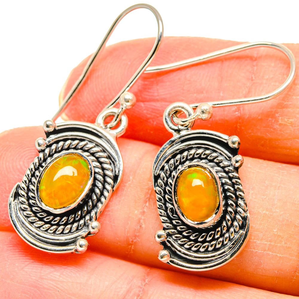 Ethiopian Opal Earrings handcrafted by Anasilvercos - EARR422929