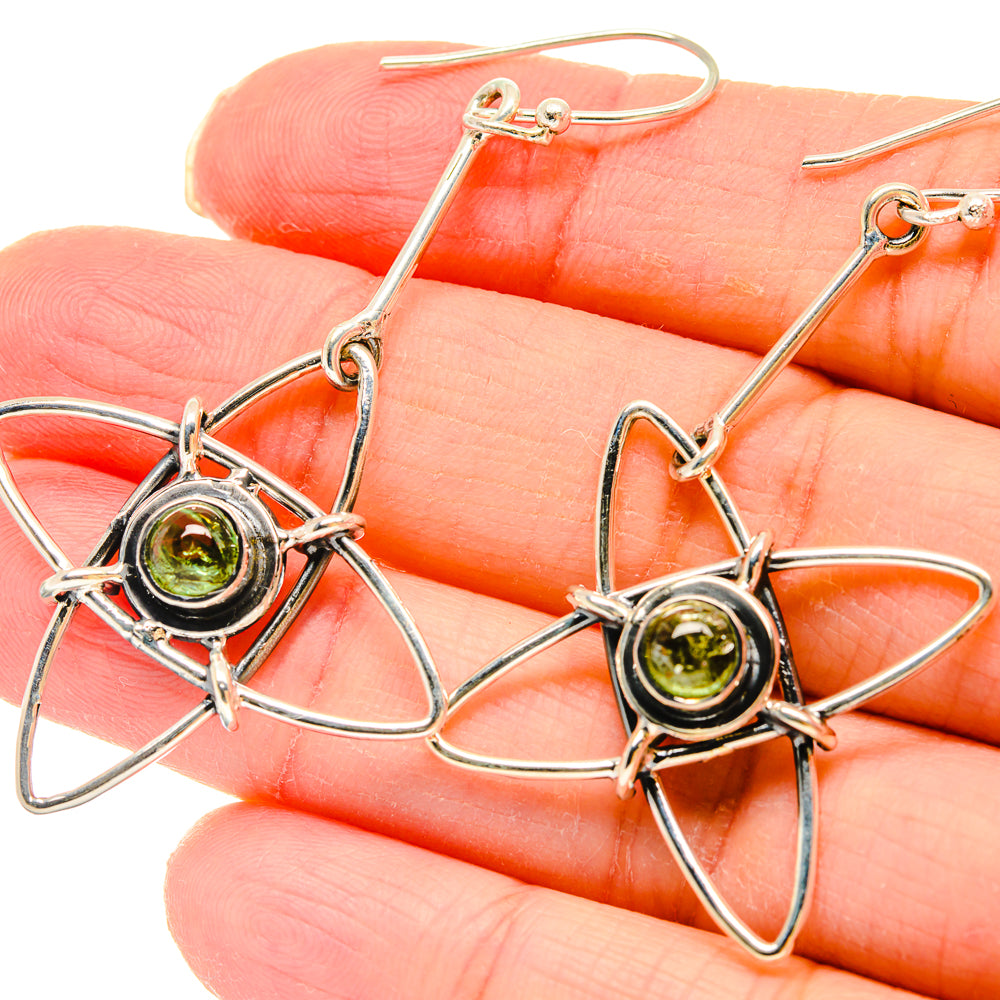 Green Tourmaline Earrings handcrafted by Anasilvercos - EARR422947