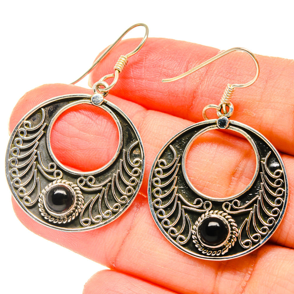 Black Onyx Earrings handcrafted by Anasilvercos - EARR422951