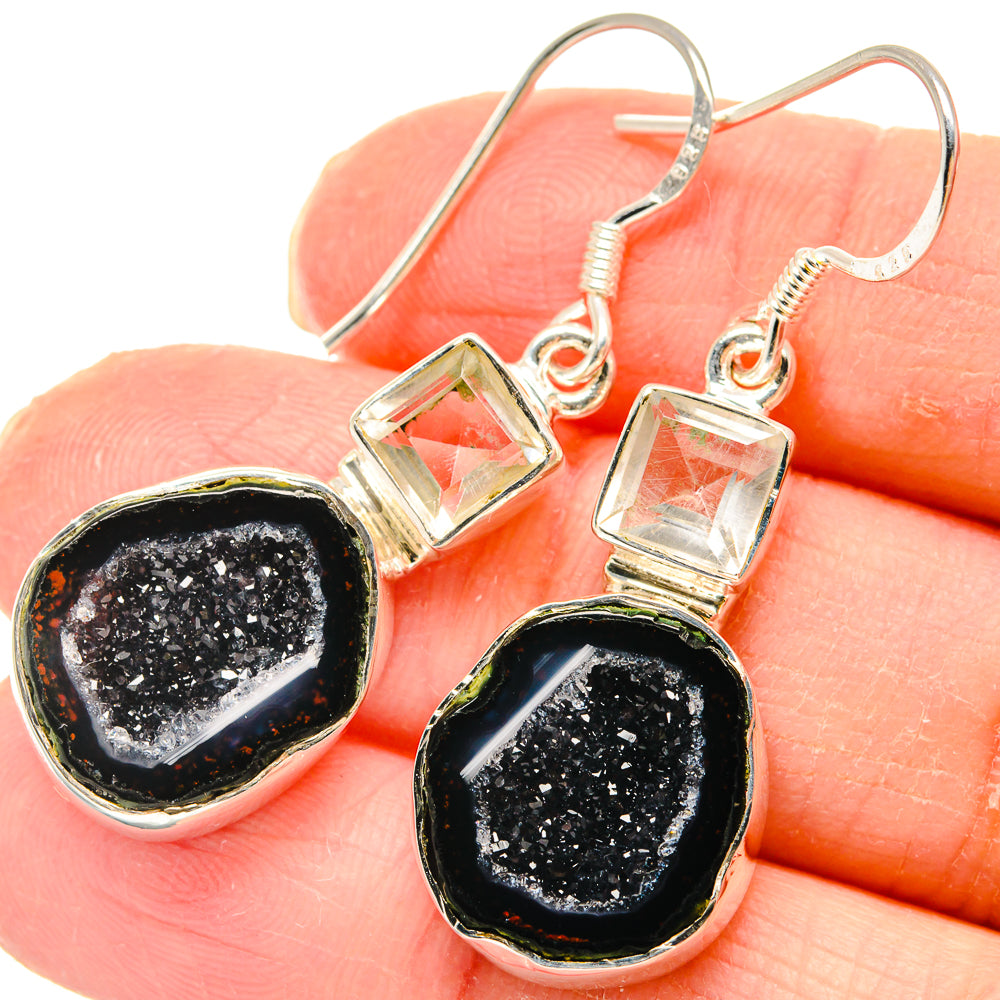 Coconut Druzy Geode Earrings handcrafted by Anasilvercos - EARR422955