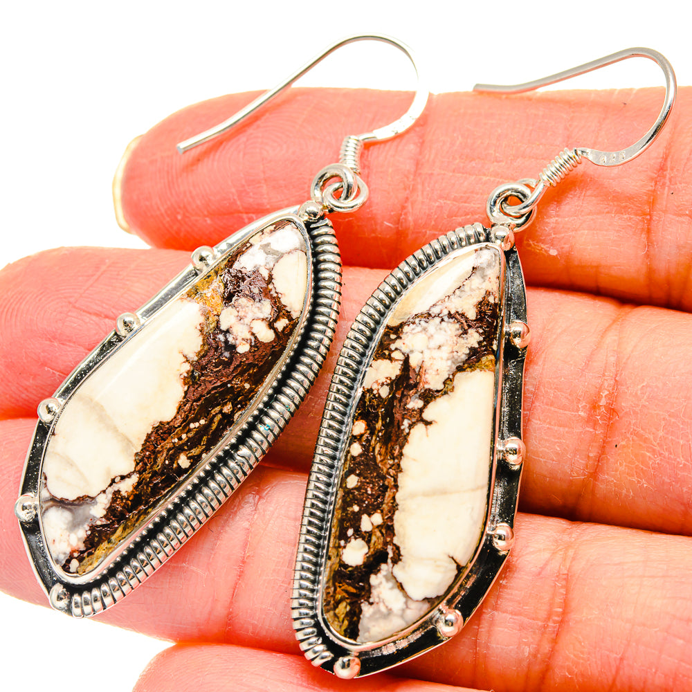 Wild Horse Jasper Earrings handcrafted by Anasilvercos - EARR422971