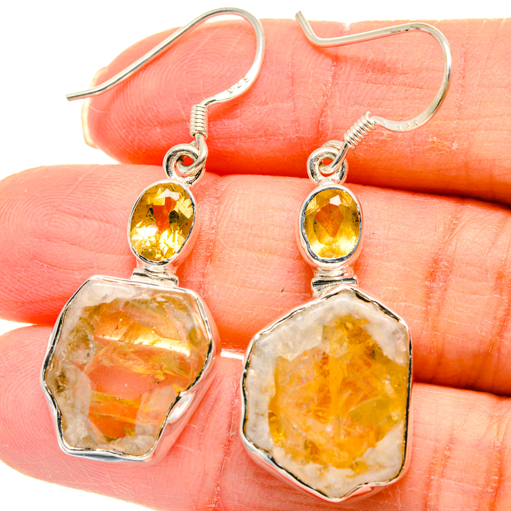 Citrine Earrings handcrafted by Anasilvercos - EARR422979