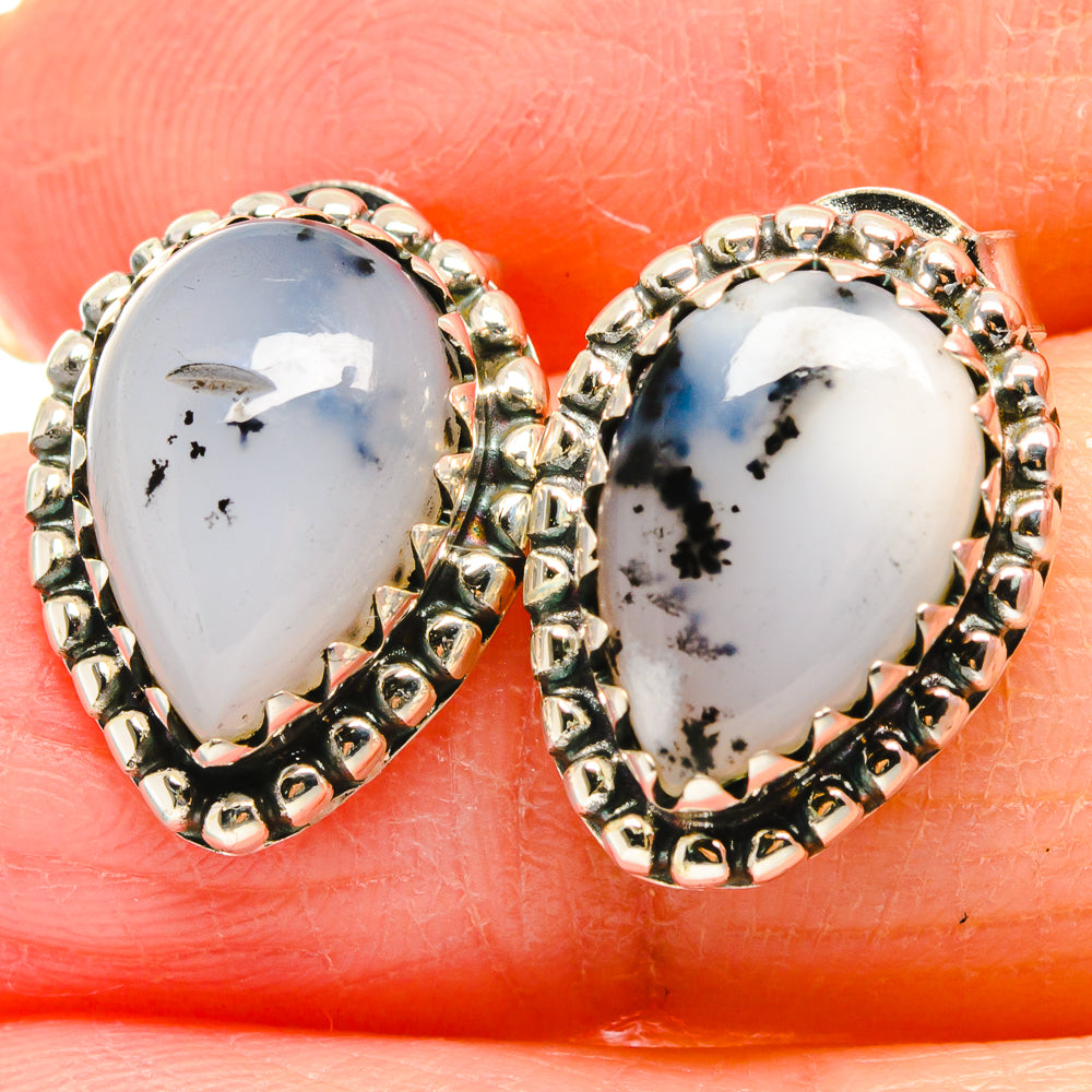 Dendritic Opal Earrings handcrafted by Anasilvercos - EARR422981