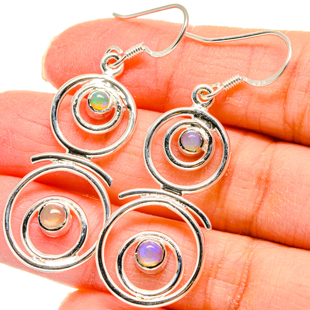 Ethiopian Opal Earrings handcrafted by Anasilvercos - EARR422998