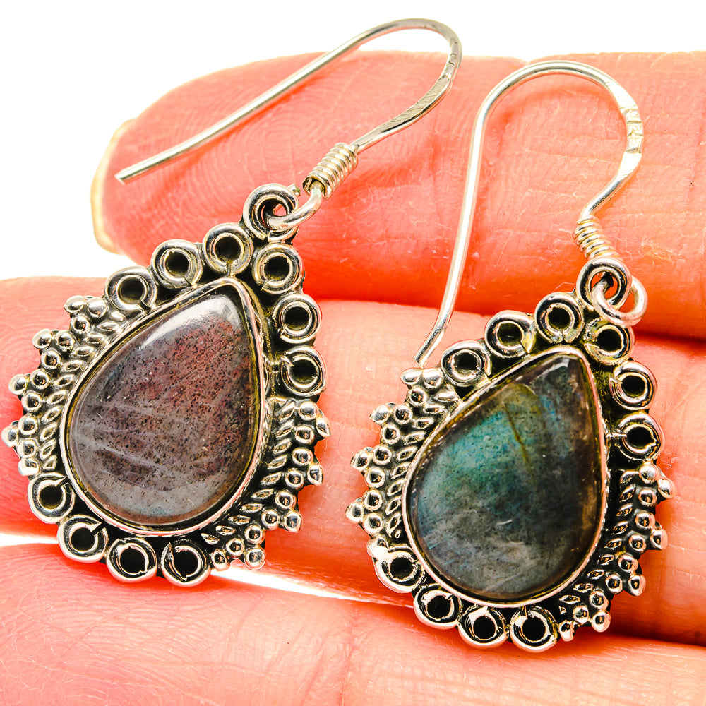 Labradorite Earrings handcrafted by Anasilvercos - EARR423003