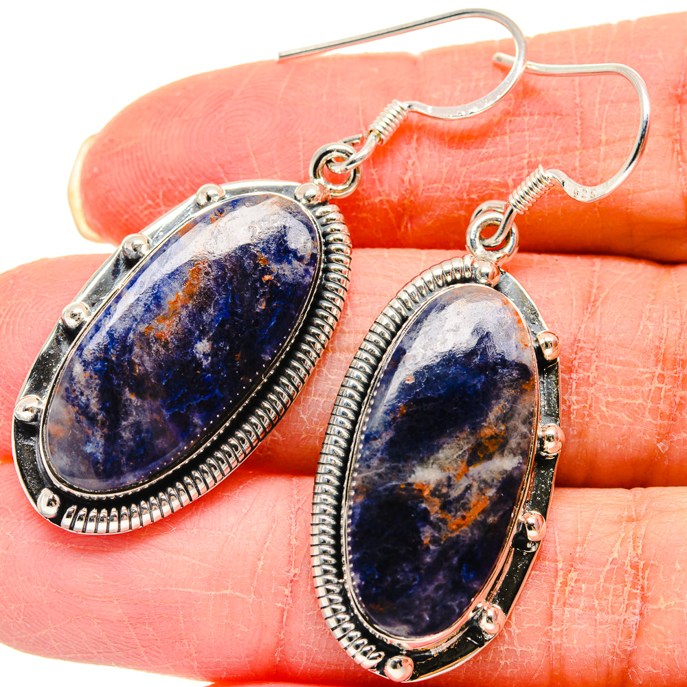 Sodalite Earrings handcrafted by Anasilvercos - EARR423013
