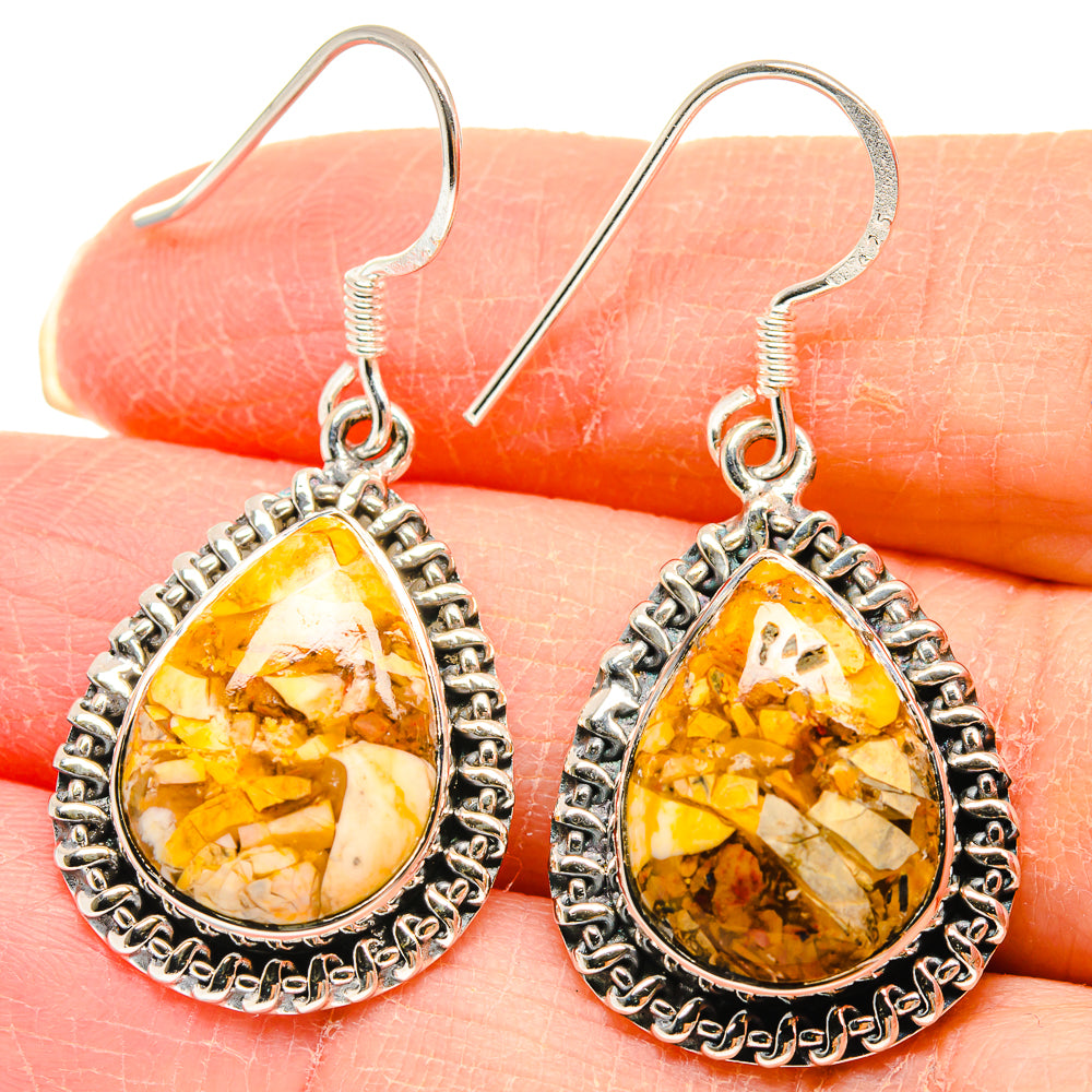 Brecciated Mookaite Earrings handcrafted by Anasilvercos - EARR423024