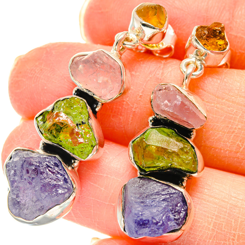 Tanzanite Earrings handcrafted by Anasilvercos - EARR423026