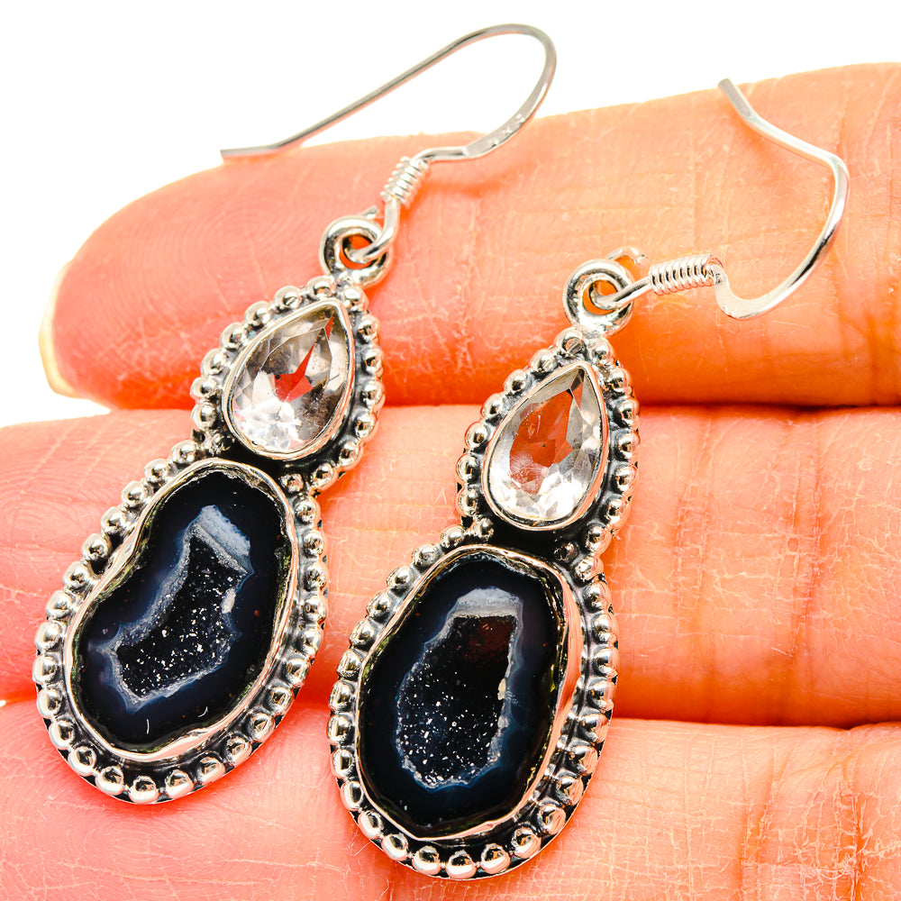 Coconut Geode Druzy Earrings handcrafted by Anasilvercos - EARR423031