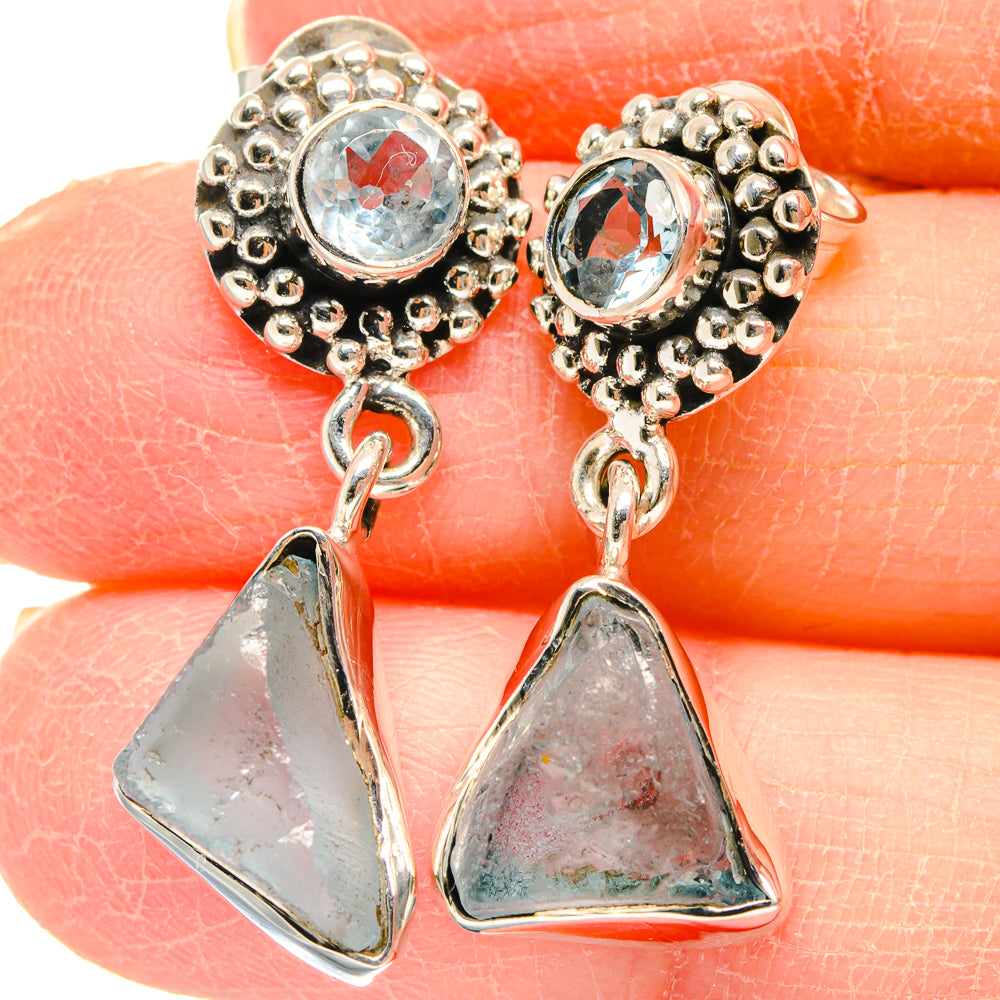Aquamarine Earrings handcrafted by Anasilvercos - EARR423032