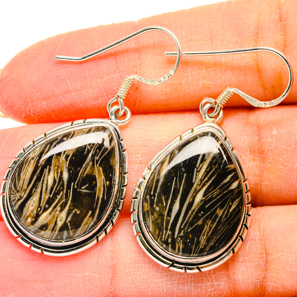 Peanut Wood Jasper Earrings handcrafted by Anasilvercos - EARR423048