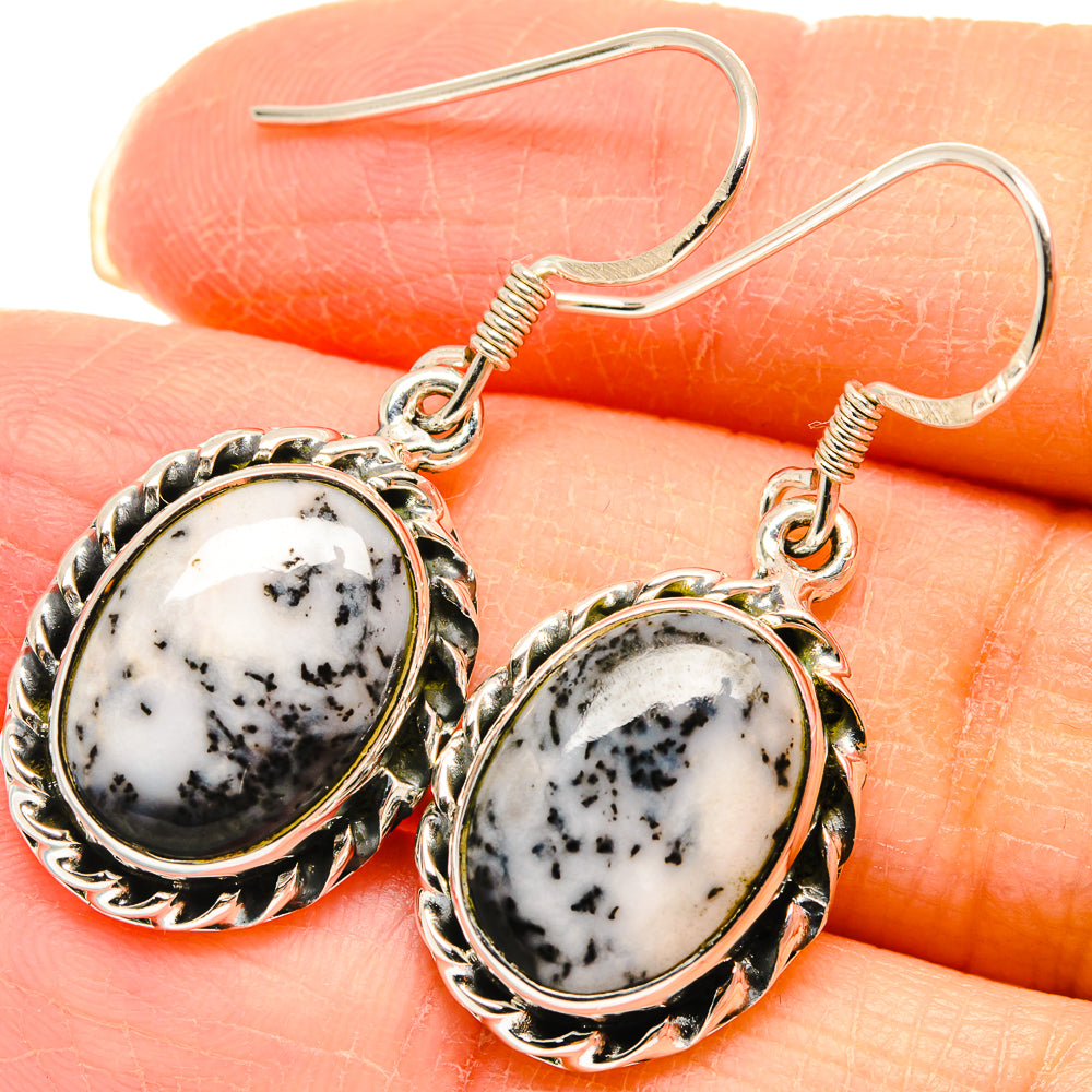 Dendritic Opal Earrings handcrafted by Anasilvercos - EARR423051