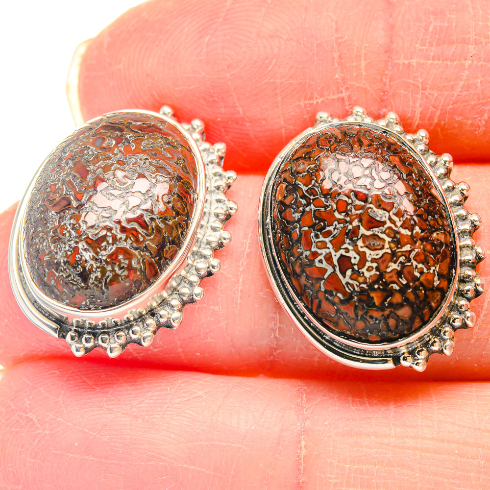 Dinosaur Bone Earrings handcrafted by Anasilvercos - EARR423076