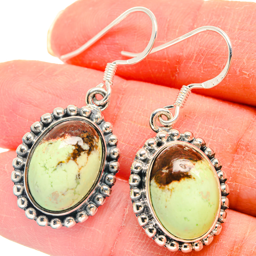 Lemon Chrysoprase Earrings handcrafted by Anasilvercos - EARR423081
