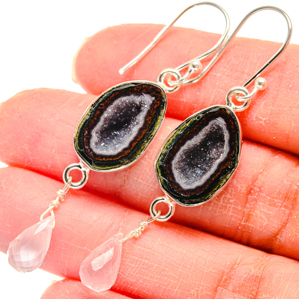 Coconut Geode Slice Earrings handcrafted by Anasilvercos - EARR423085