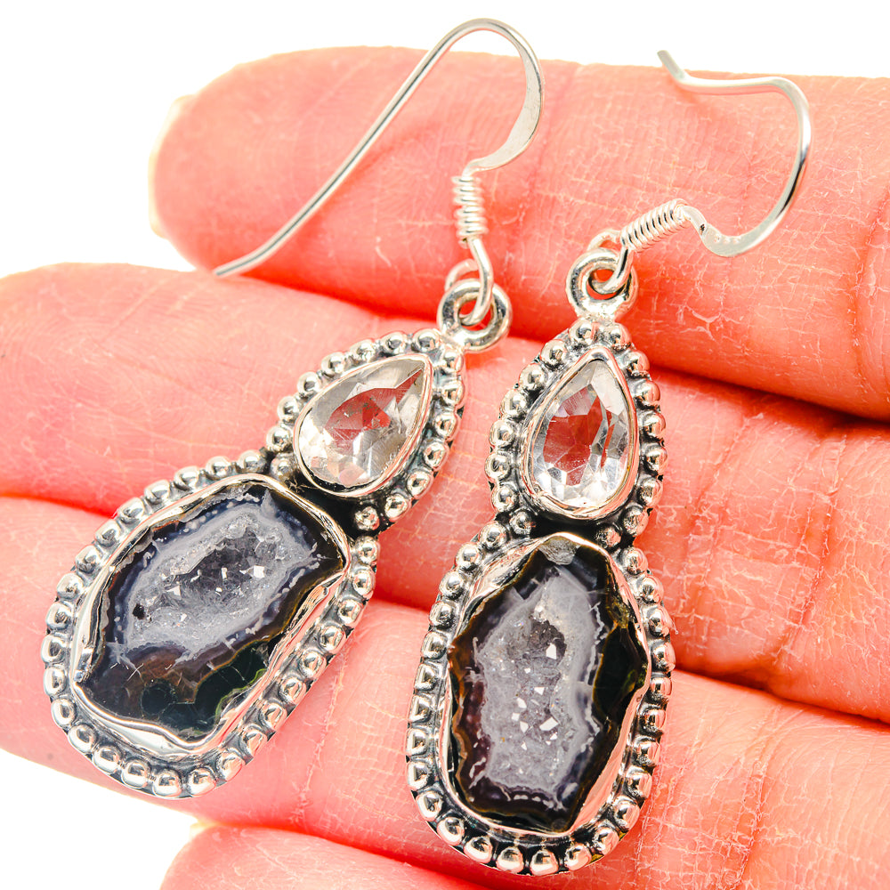 Coconut Geode Slice Earrings handcrafted by Anasilvercos - EARR423086