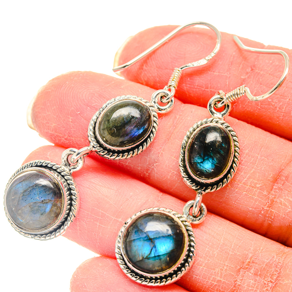 Labradorite Earrings handcrafted by Anasilvercos - EARR423101