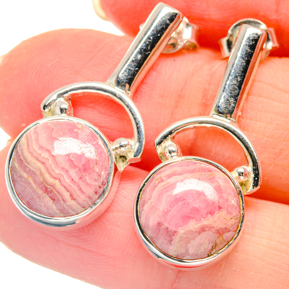 Rhodochrosite Earrings handcrafted by Anasilvercos - EARR423126
