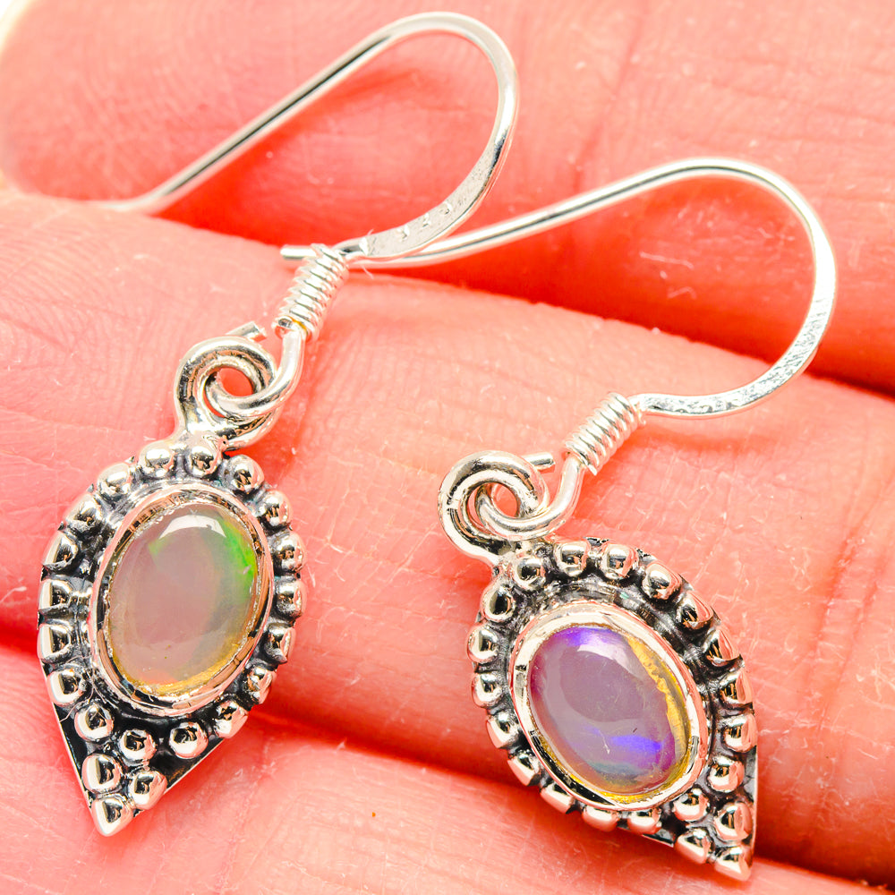 Ethiopian Opal Earrings handcrafted by Anasilvercos - EARR423149