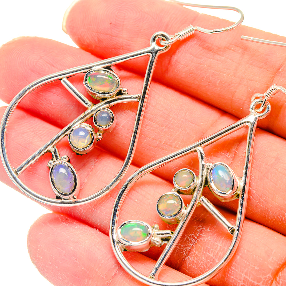 Ethiopian Opal Earrings handcrafted by Anasilvercos - EARR423152
