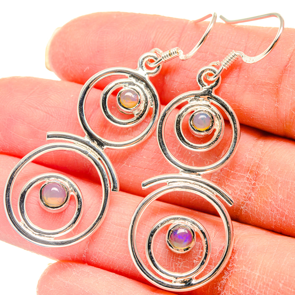 Ethiopian Opal Earrings handcrafted by Anasilvercos - EARR423156