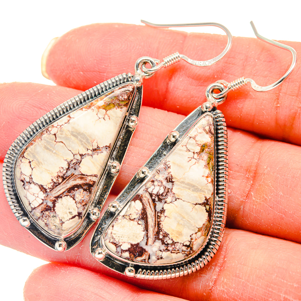 Wild Horse Jasper Earrings handcrafted by Anasilvercos - EARR423158