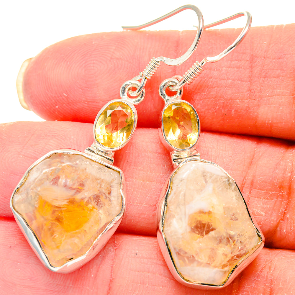 Citrine Earrings handcrafted by Anasilvercos - EARR423160