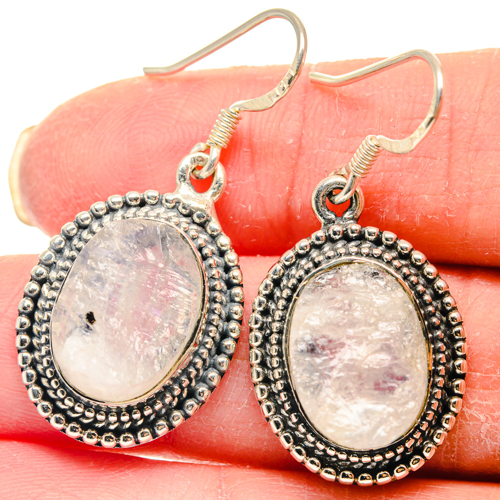 Rainbow Moonstone Earrings handcrafted by Anasilvercos - EARR423164