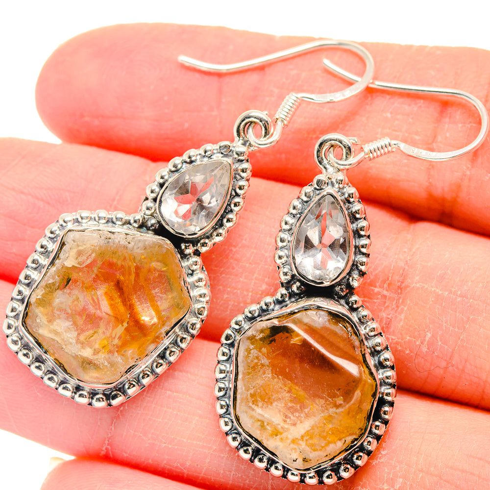 Citrine Earrings handcrafted by Anasilvercos - EARR423185