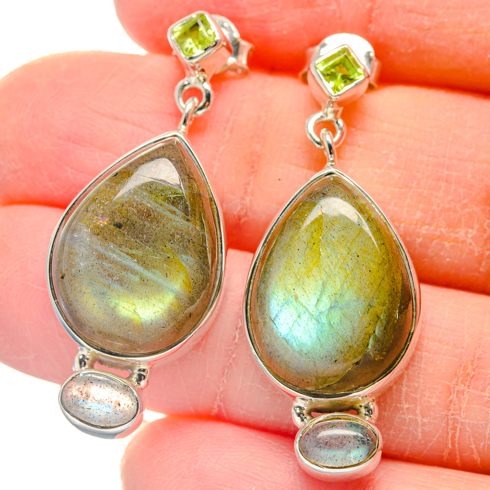 Labradorite Earrings handcrafted by Anasilvercos - EARR423201
