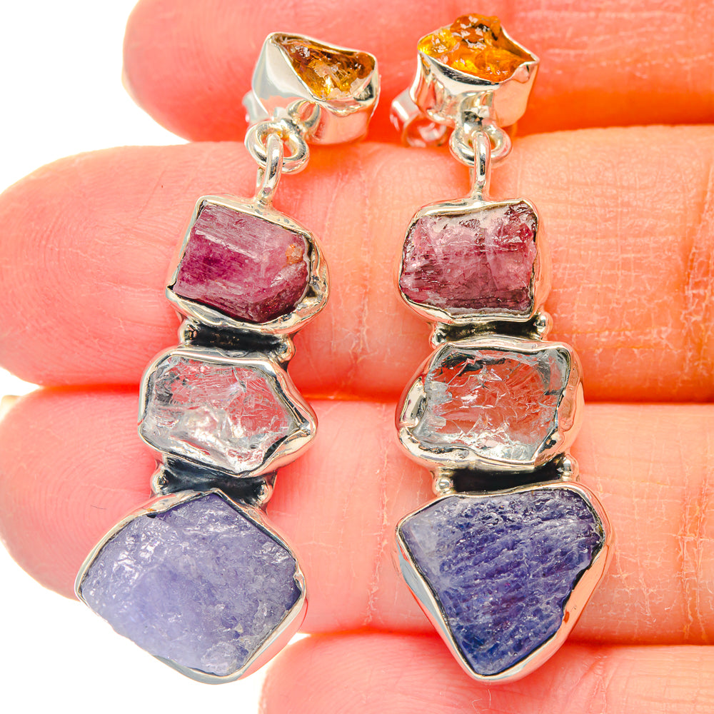 Tanzanite Earrings handcrafted by Anasilvercos - EARR423206