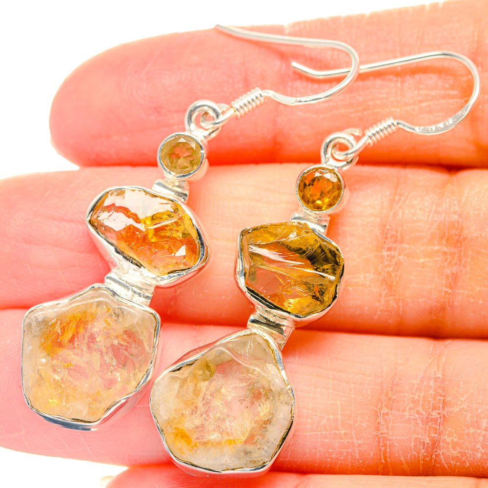 Citrine Earrings handcrafted by Anasilvercos - EARR423208