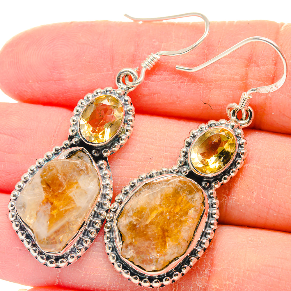 Citrine Earrings handcrafted by Anasilvercos - EARR423213