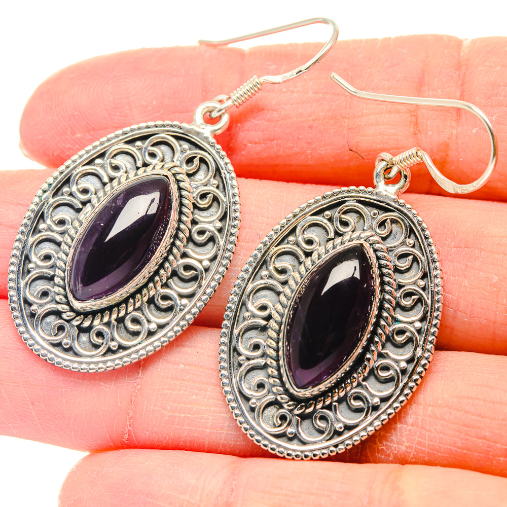 Amethyst Earrings handcrafted by Anasilvercos - EARR423216