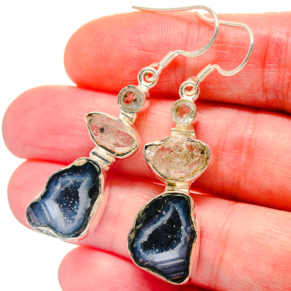 Coconut Geode Slice Earrings handcrafted by Anasilvercos - EARR423220