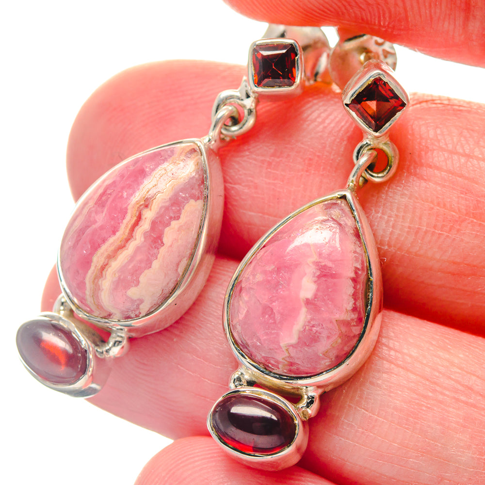 Rhodochrosite Earrings handcrafted by Anasilvercos - EARR423229