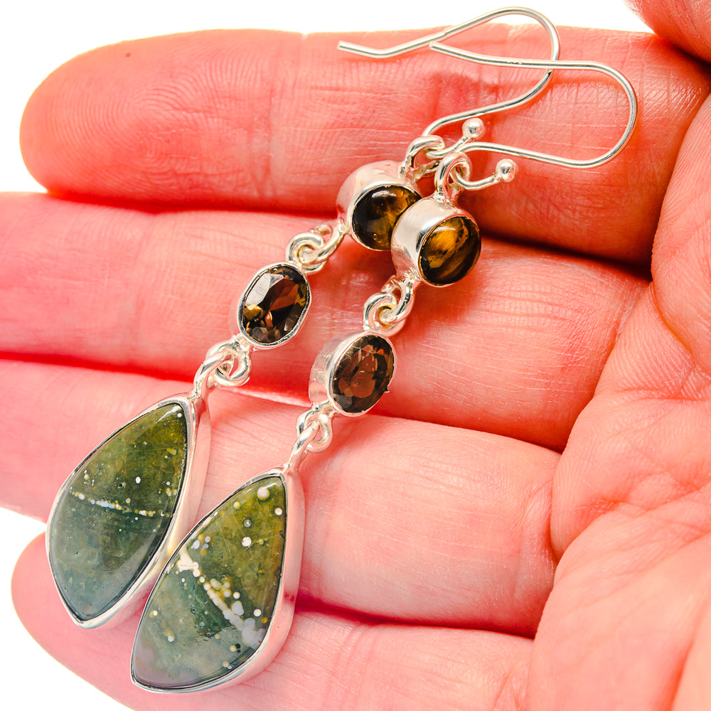 Ocean Jasper Earrings handcrafted by Anasilvercos - EARR423232