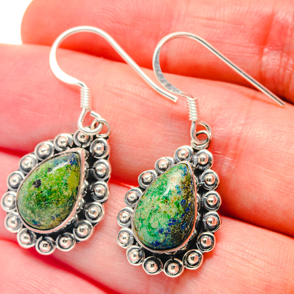 Azurite Earrings handcrafted by Anasilvercos - EARR423235