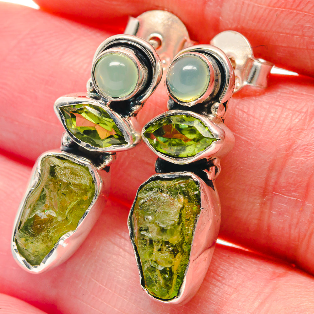 Peridot Earrings handcrafted by Anasilvercos - EARR423241