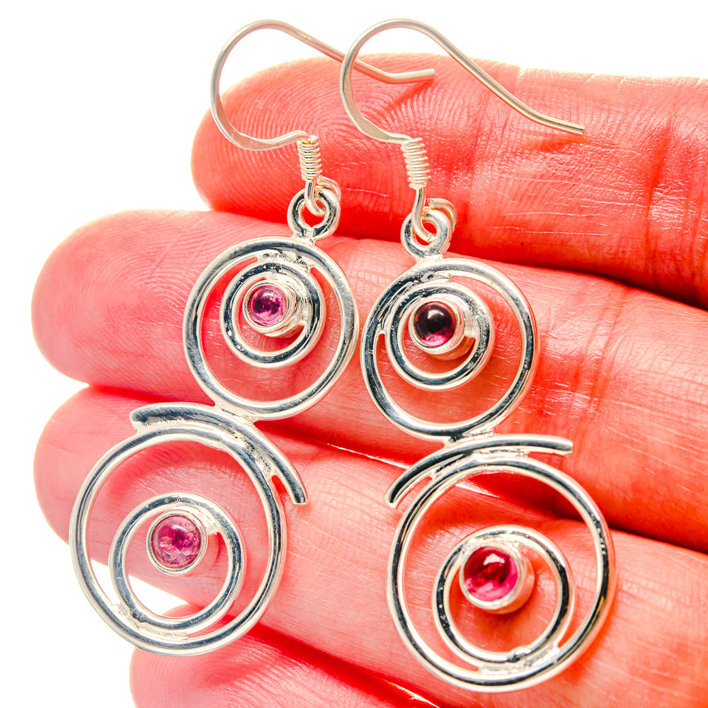 Pink Tourmaline Earrings handcrafted by Anasilvercos - EARR423262