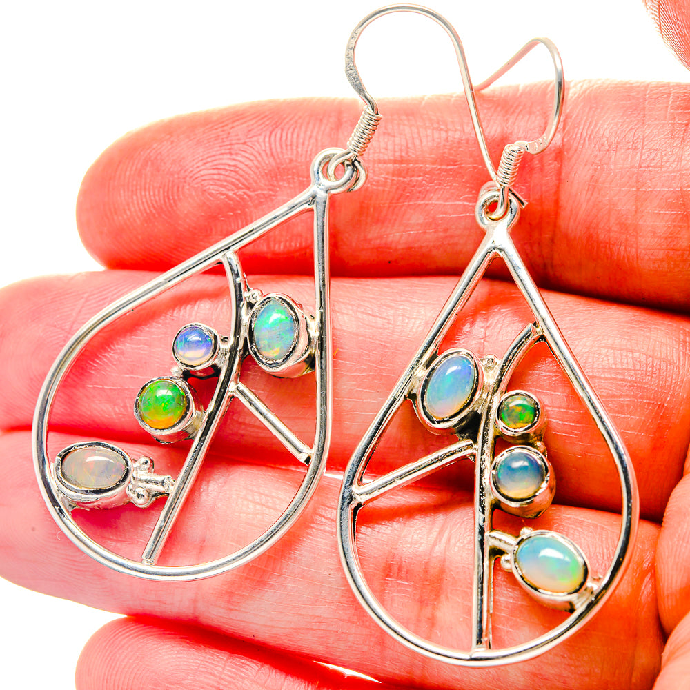 Ethiopian Opal Earrings handcrafted by Anasilvercos - EARR423263