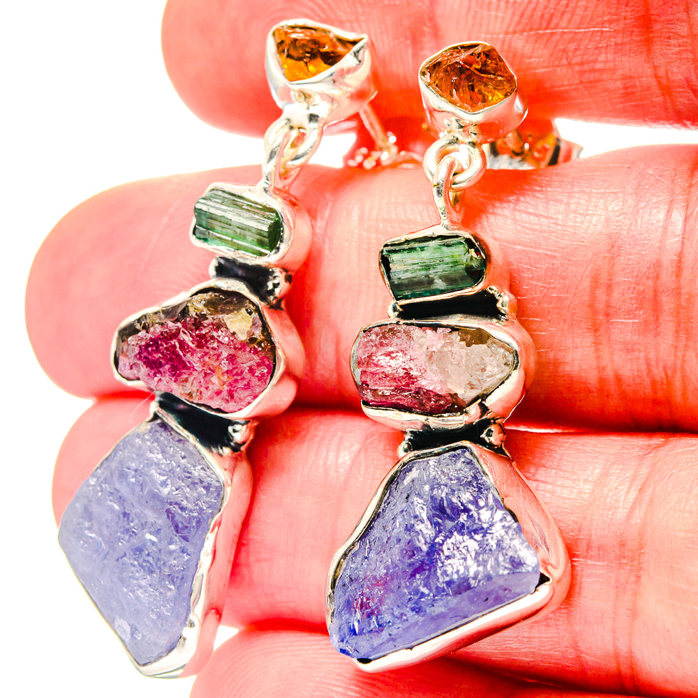 Tanzanite Earrings handcrafted by Anasilvercos - EARR423267