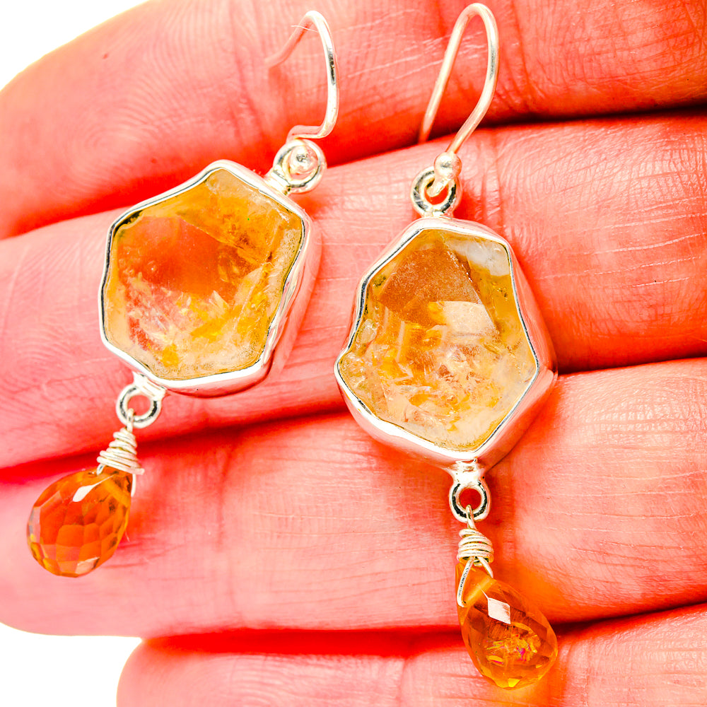 Citrine Earrings handcrafted by Anasilvercos - EARR423269