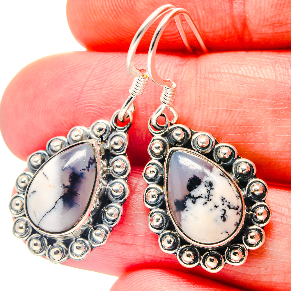 Dendritic Opal Earrings handcrafted by Anasilvercos - EARR423279