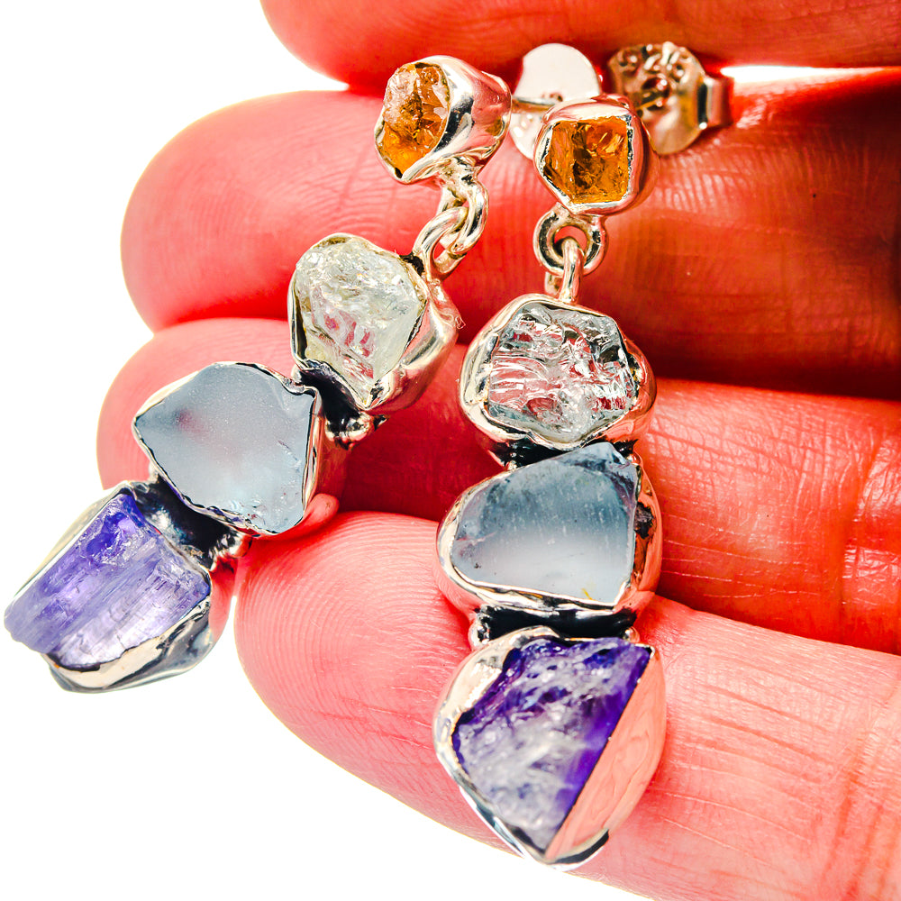 Tanzanite Earrings handcrafted by Anasilvercos - EARR423295