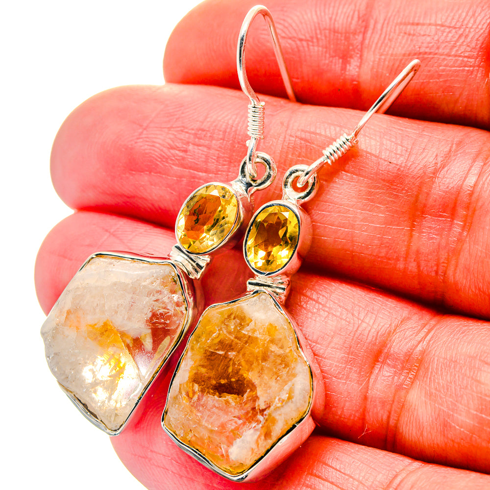 Citrine Earrings handcrafted by Anasilvercos - EARR423297